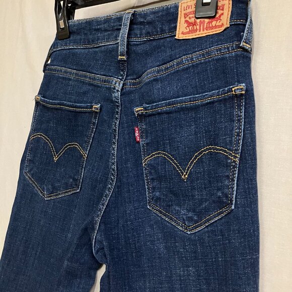 Levi's Women's Size 24 Blue 721 High-Rise Skinny Jeans Dark Wash Denim - Picture 11 of 13